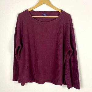 Splendid Waffle Knit Boxy Top